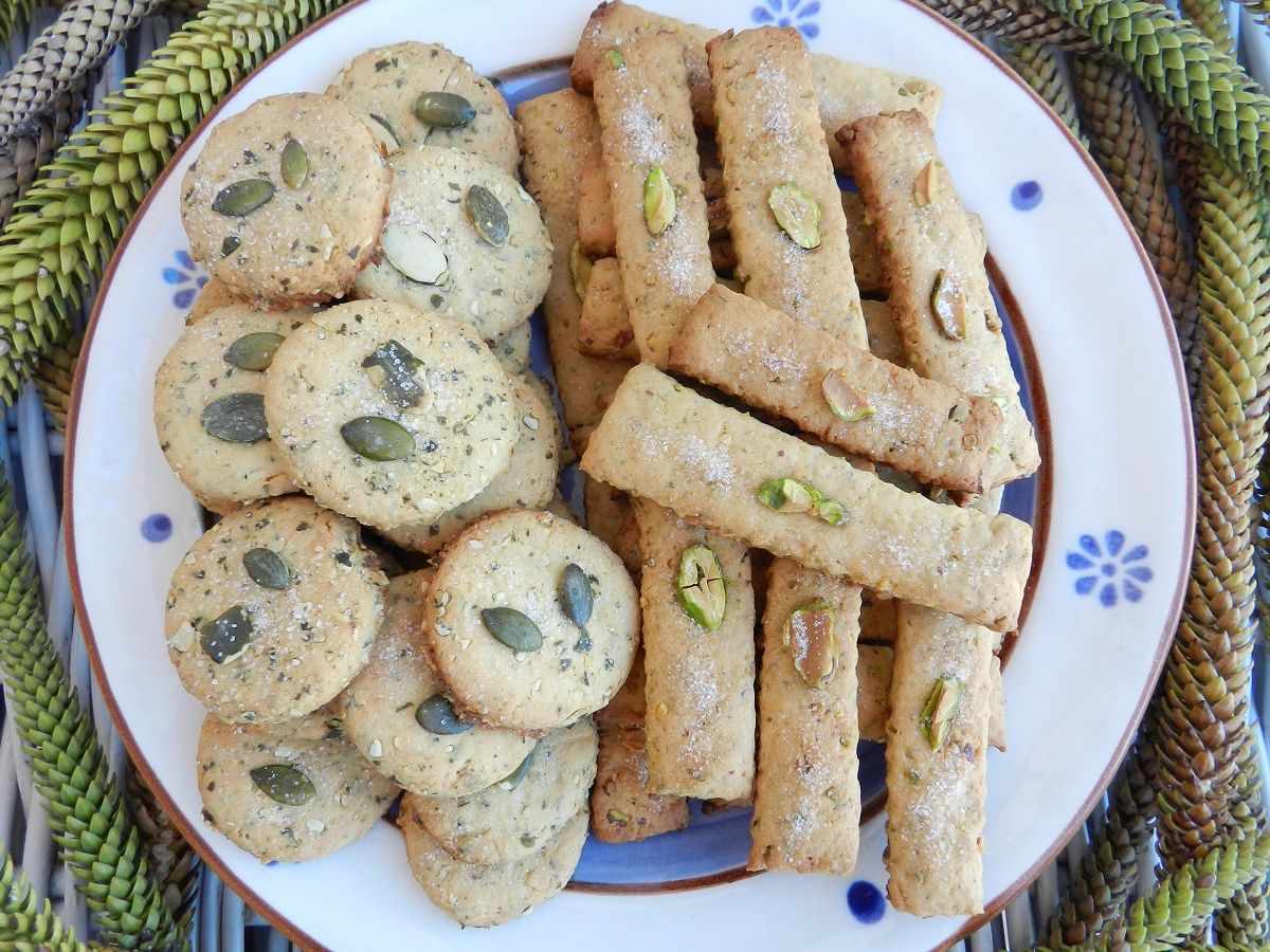 Biscotti pistacchio e semi di zucca